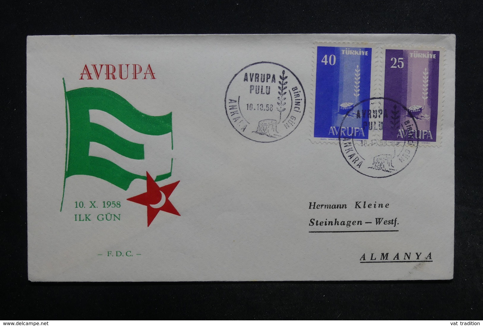 TURQUIE - Enveloppe FDC En 1958 - L 32322 - FDC