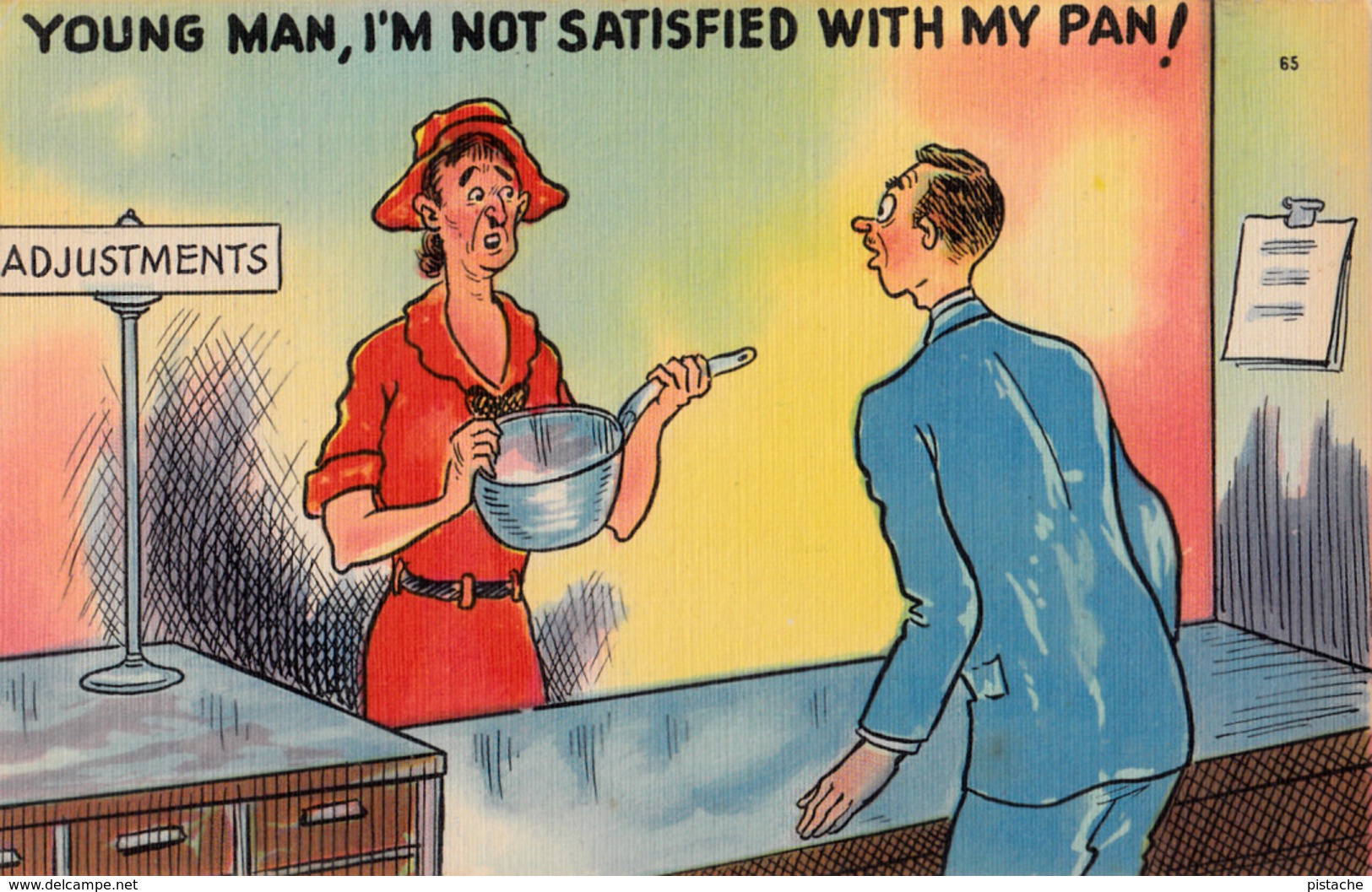 Comics Humor Comic Comique Humour - Not Satisfied Lady With Her Pan - No. 65 - 66036 - 2 Scans - Humour