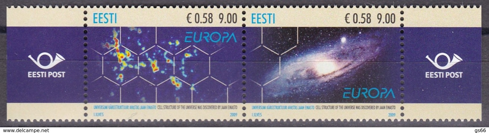 EESTI, 2009, 637/38, Europa: Astronomie..  MNH ** - Estland