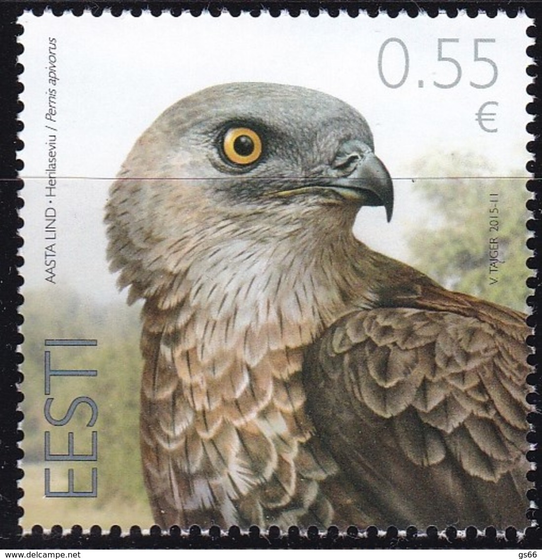 EESTI, 2015, 824,  Vogel Des Jahres: Wespenbussard.  MNH ** - Estland