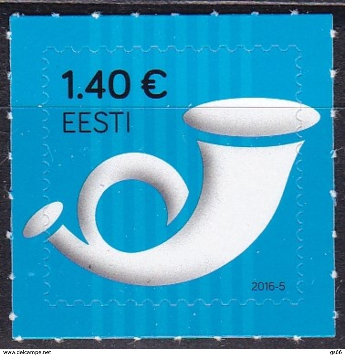 EESTI, 2016, 850 I,  Freimarke: Posthorn.  MNH ** - Estonia