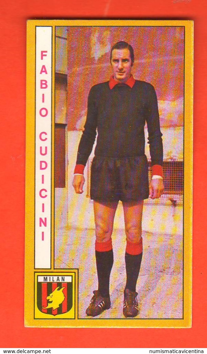 Calcio PANINI Figurine Fabio Cudicini MILAN 1969 - 70 Calciatori - Edizione Italiana