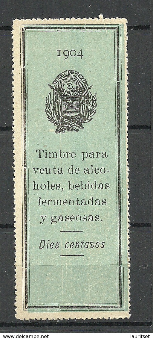 EL SALVADOR 1904 Timbre Para Revenue Alcohol Selling Tax VENTA DE ALCOHOLES, BEBIDAS FERMENTADAS Y GASEOSAS MNH - El Salvador
