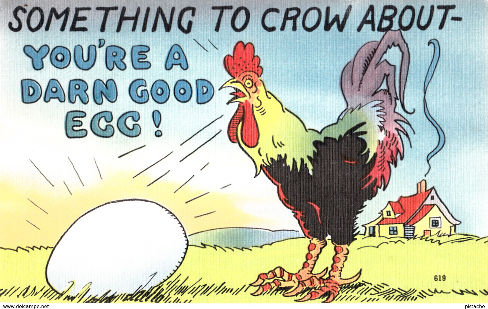 Comics Humor Comic Comique Humour - Rooster Looking At Large Egg - No. 619 - 75818 - 2 Scans - Humour