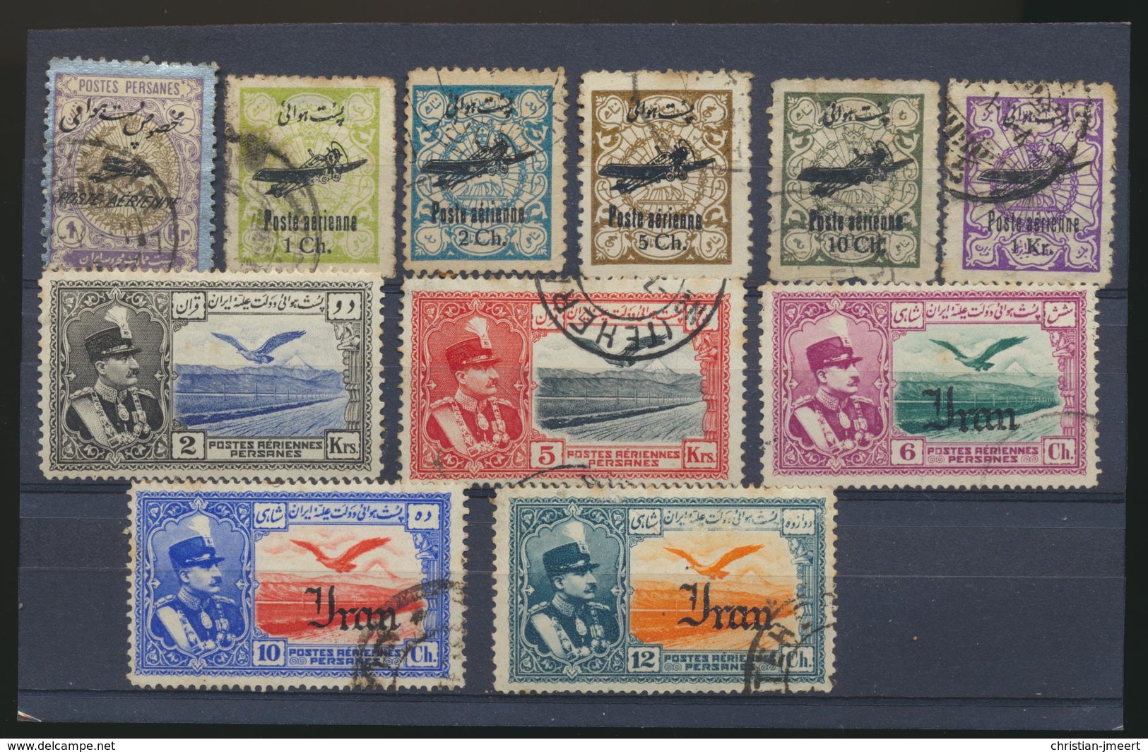 IRAN  Collection Stamps Collection 58 Timbres- Cachets à La Main- Good Handstamped-with Airmail - Iran