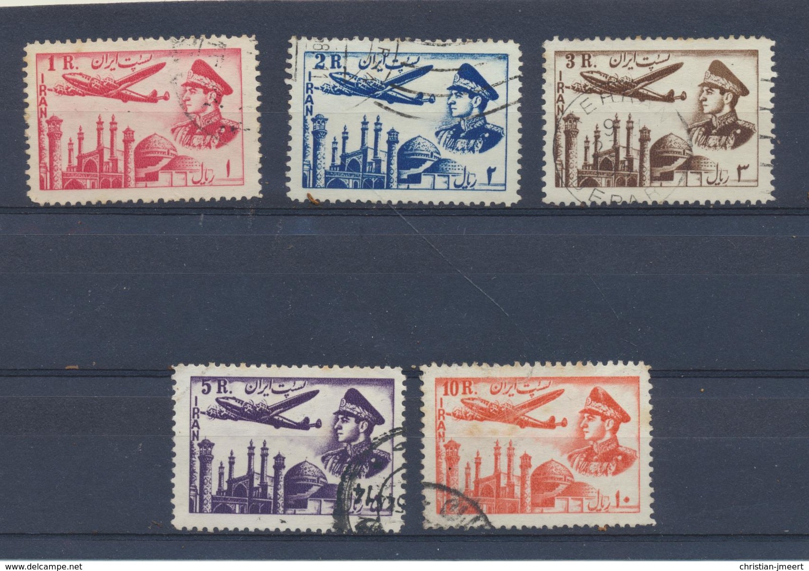 IRAN  Collection Stamps Collection 58 Timbres- Cachets à La Main- Good Handstamped-with Airmail - Iran