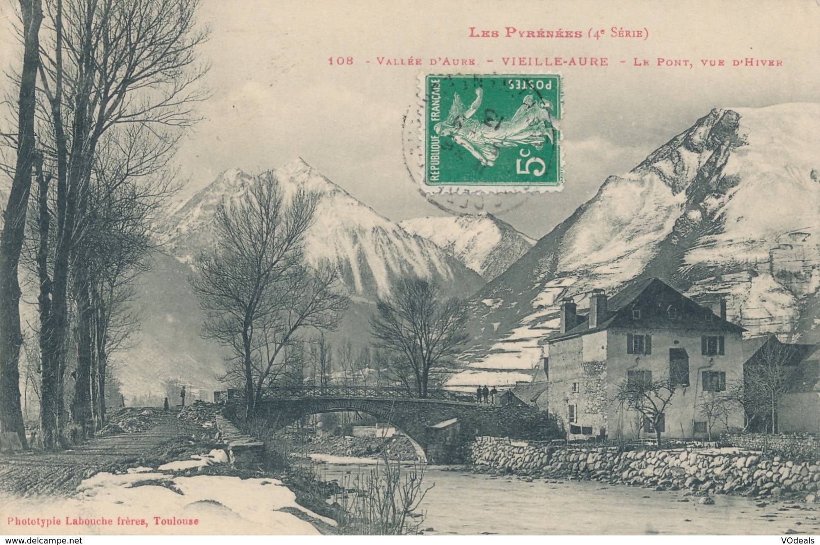 CPA - France - (65) Hautes Pyrénées - Vielle Aure - Le Pont, Vue D'hiver - Vielle Aure