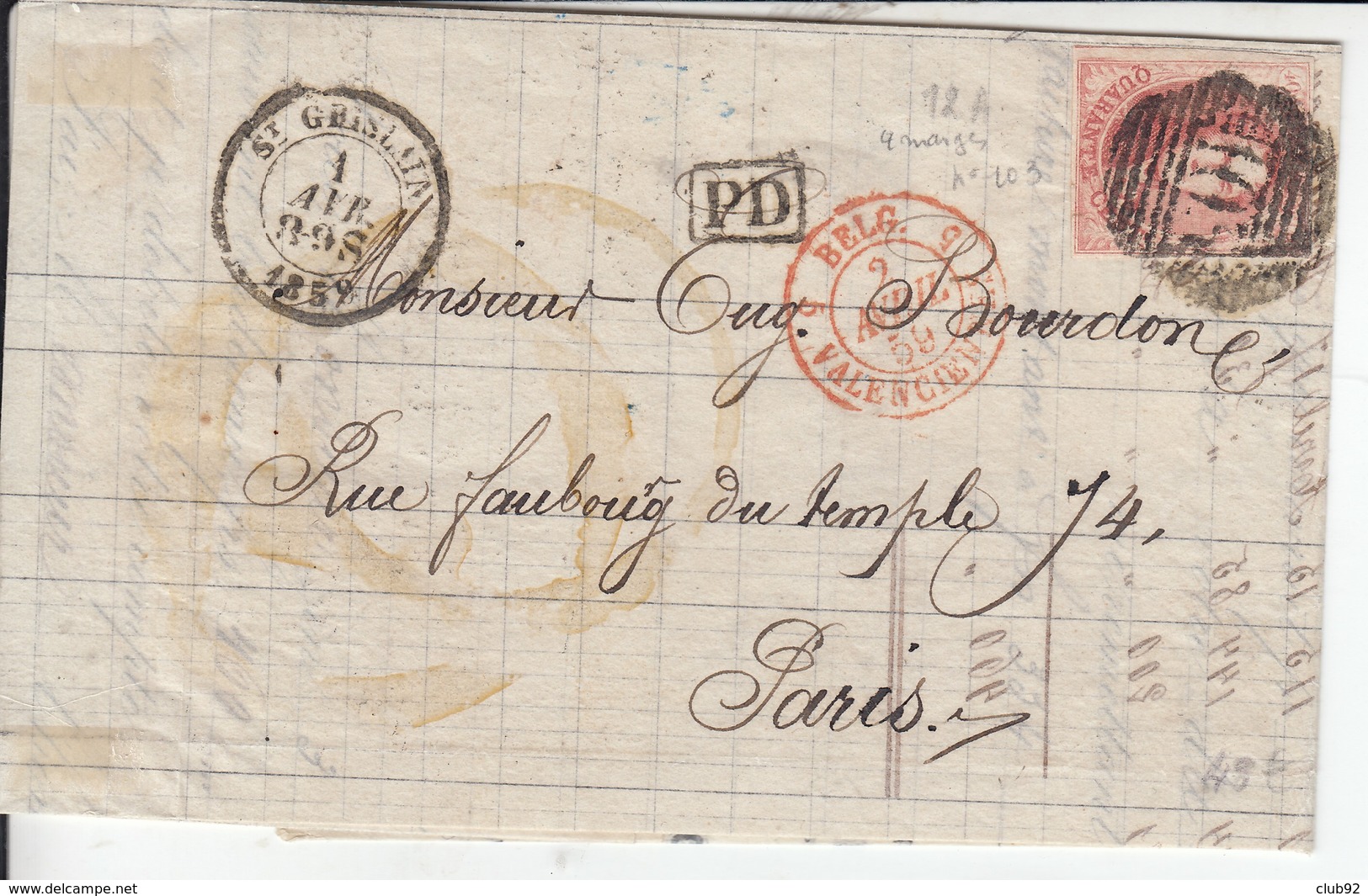 Ensemble de 27 Lettres des n° 2 ( voir Nuances extremes -> N° 12 Joint qques emission 1865. Beau lot dont 3 Btes rurales