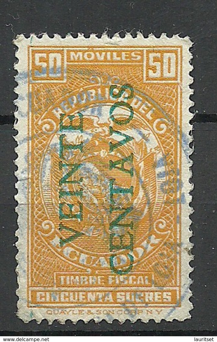 ECUADOR 1917/18 Revenue Tax Stamp Timbre Fiscal O - Ecuador