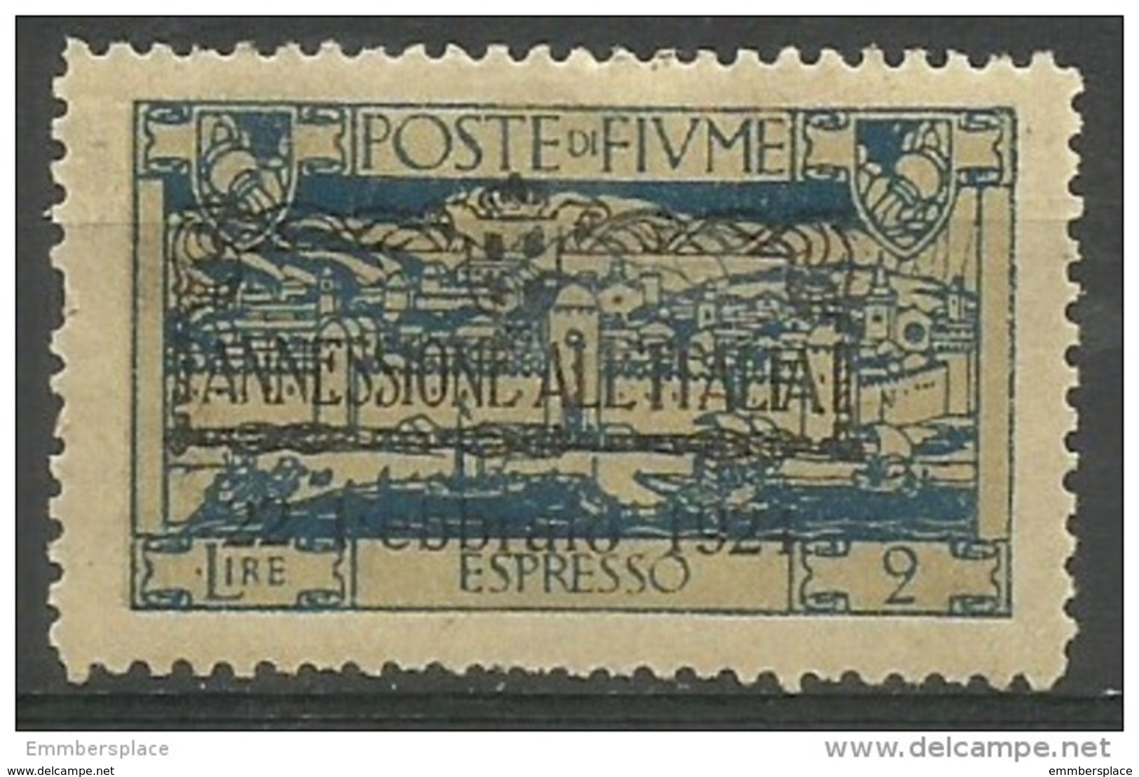 Fiume - 1924 Express Mail 2L MH *    Mi 195  Sc E17 - Fiume