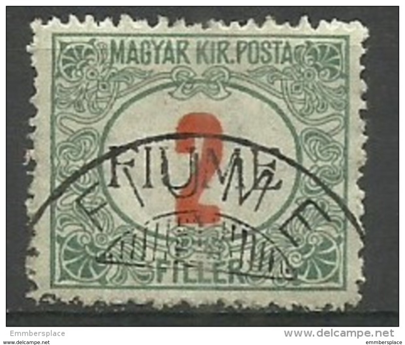 Fiume - 1918 Postage Due 2f Used    Mi P5  Sc J5 - Fiume