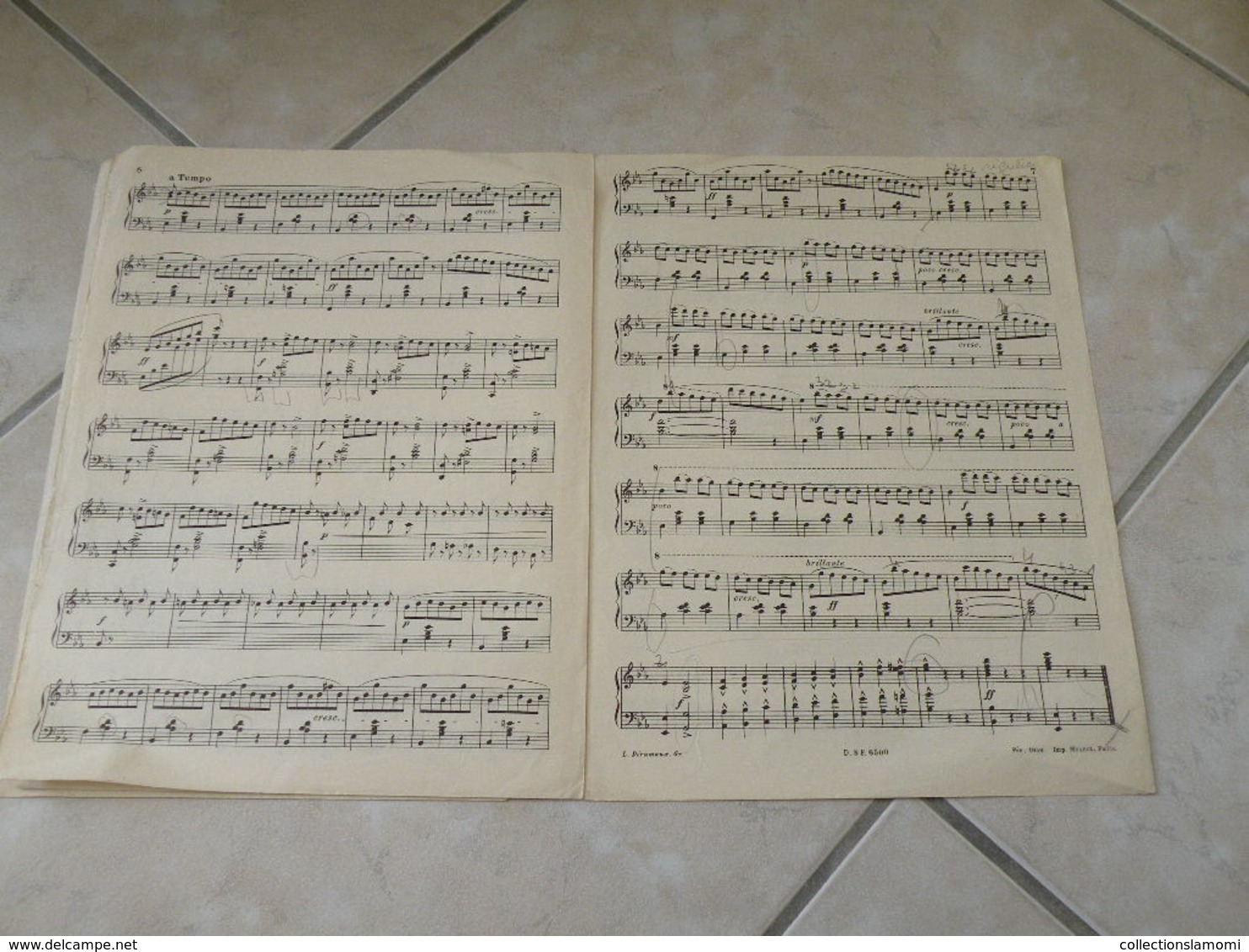 1er Valse, à Son Ami Théodore Ritter -(Musique Auguste Durand)- Partition (Piano) - Instruments à Clavier