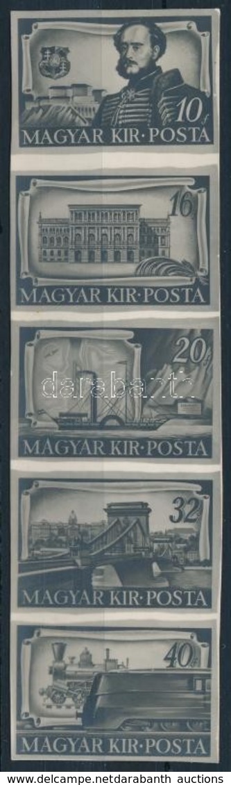 1941 Széchenyi: Gönczi Gebhardt Tibor Meg Nem Valósult Bélyegterveinek Bélyegméretű Nyomdai Fotói. Rendkívüli, Talán Egy - Altri & Non Classificati