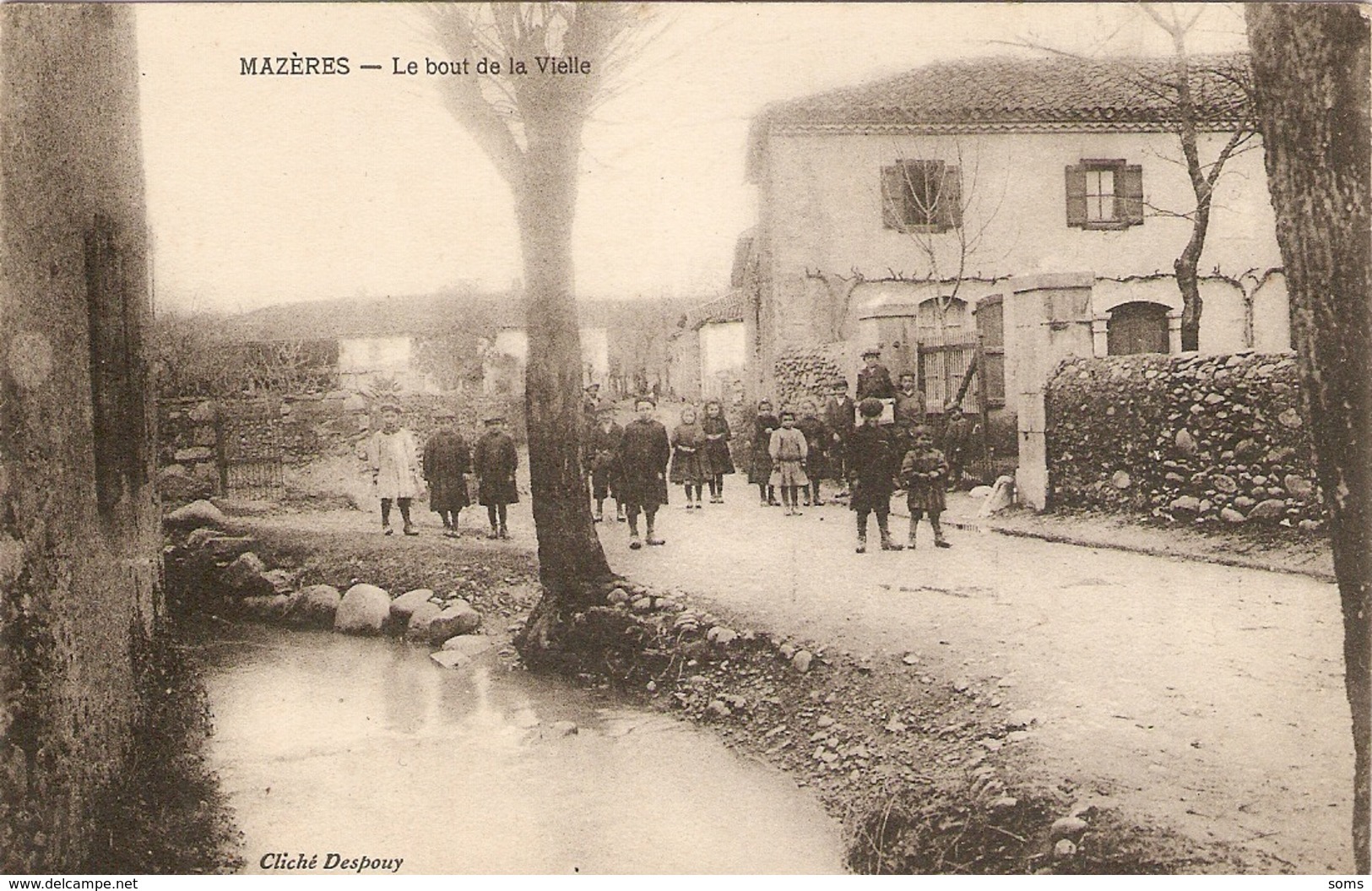 Bonne Cpa Animée Des Hautes-Pyrénées, Mazères (65), Un Bout De La Vielle, Cliché Despouy, écrite En 1910, Bon état - Autres & Non Classés