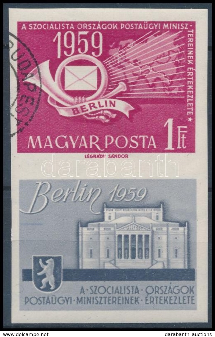O 1959 Postaügyi Miniszterek értekezlete (II.) Vágott (3.500) - Other & Unclassified