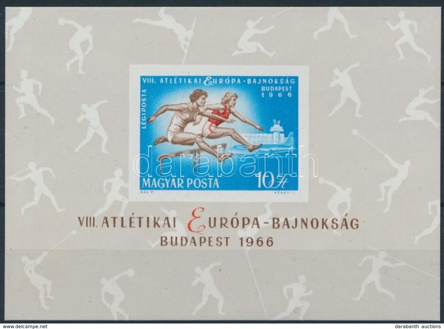 ** 1966 Atlétikai Európa-bajnokság Vágott Blokk (4.000) - Other & Unclassified