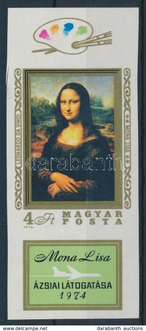 ** 1974 Mona Lisa Vágott Szelvényes Bélyeg (4.000) - Other & Unclassified