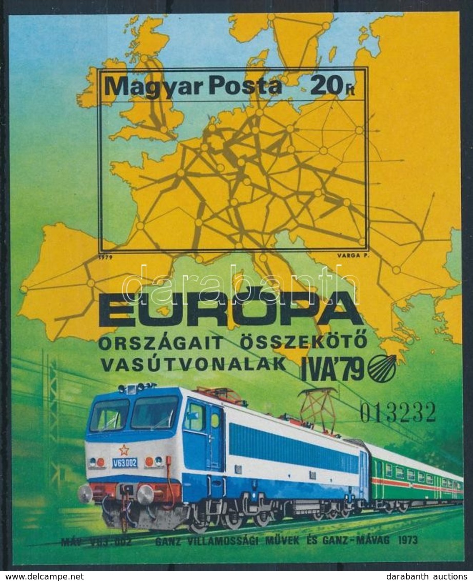 ** 1979 Európa Vasútjai Vágott Blokk (7.000) - Andere & Zonder Classificatie