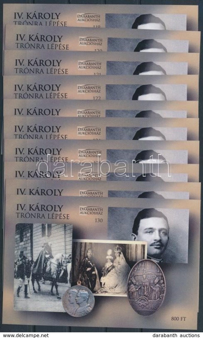 ** 2016 10 Db IV. Károly Trónra Lépése Emlékív (15.000) - Other & Unclassified