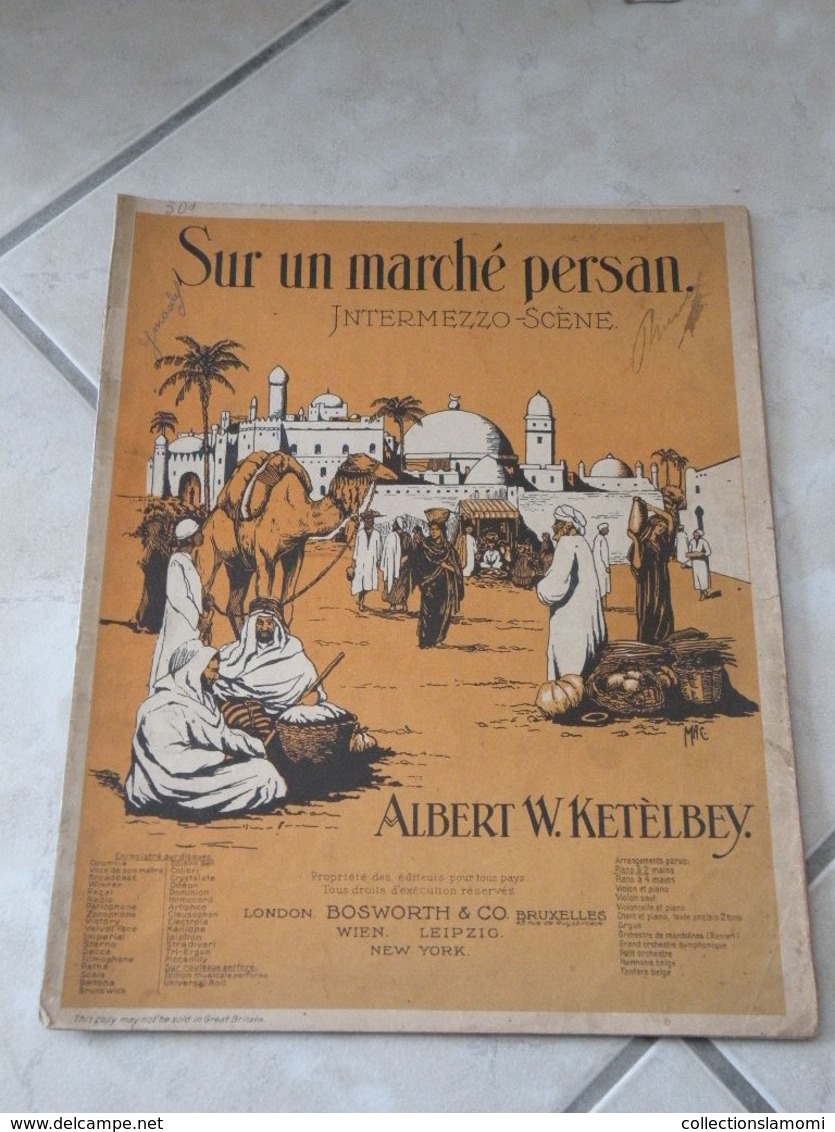 Sur Un Marché Persan -(Musique Albert W. Ketèlbey)- Partition (Piano) - Klavierinstrumenten