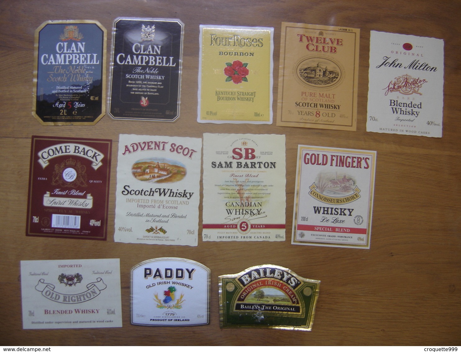 LOT Etiquettes WHISKY SCOTCH WHISKEY Pour Bouteilles De Vin WINE LABEL - Sonstige & Ohne Zuordnung