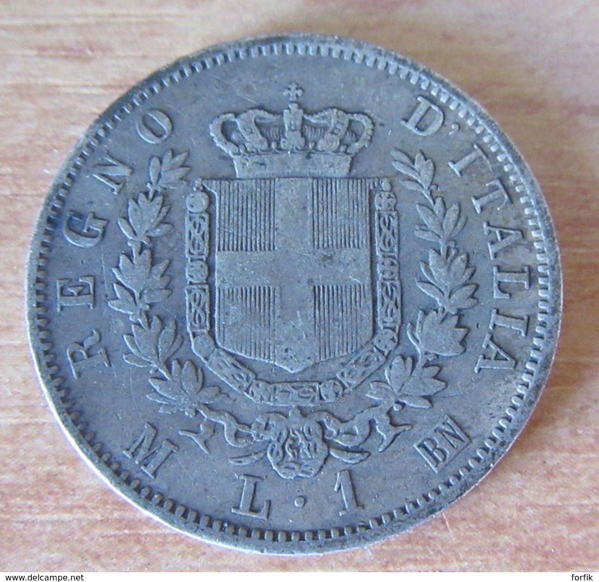 Italie - Monnaie 1 Lire Vittorio Emanuele II M (Milan) 1867 En Argent - 1861-1878 : Vittoro Emanuele II