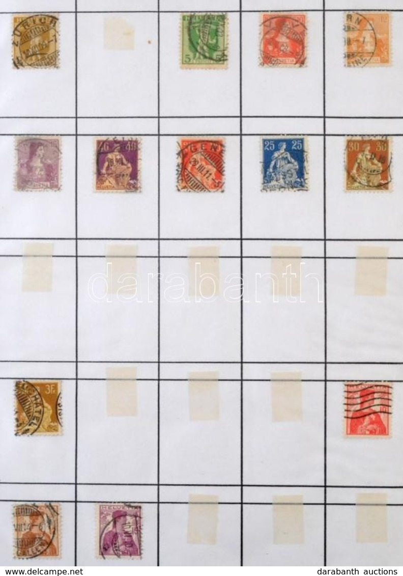 O Svájc Gyűjtemény, 880 Különféle Bélyeg Házi Készítésű Albumban / Switzerland Collection, 880 Different Stamps In Album - Other & Unclassified