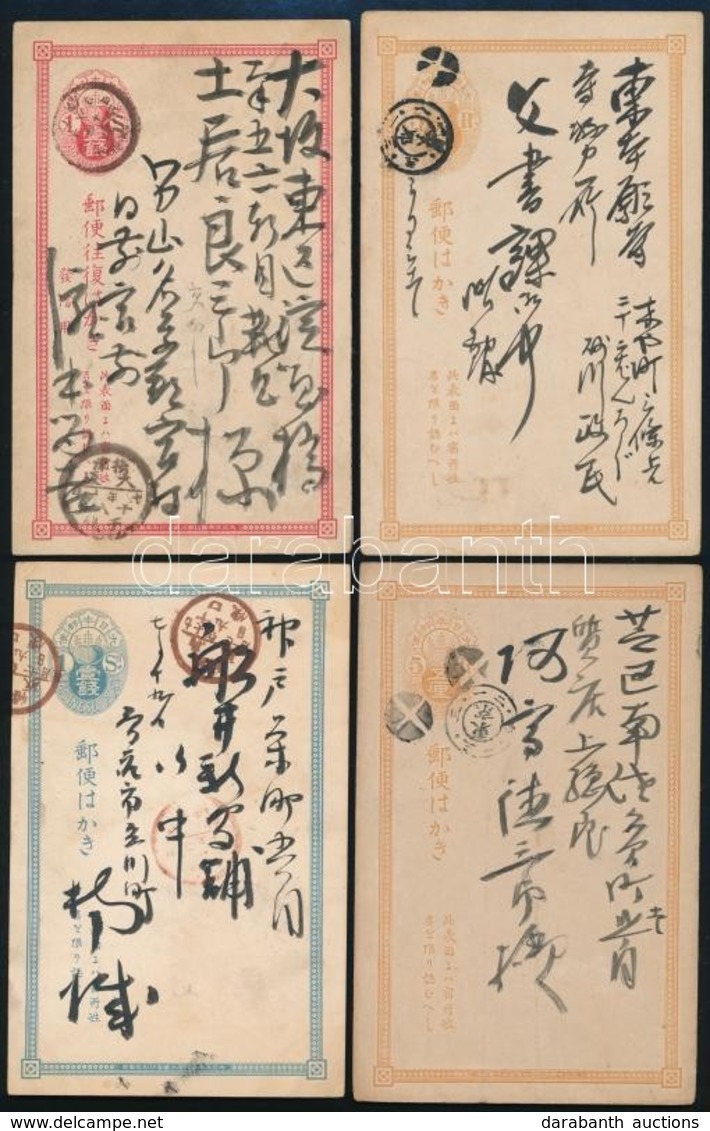 Japán 14 Használt Régi Díjjegyes Levelezőlap / 14 Old Used PS-cards - Other & Unclassified