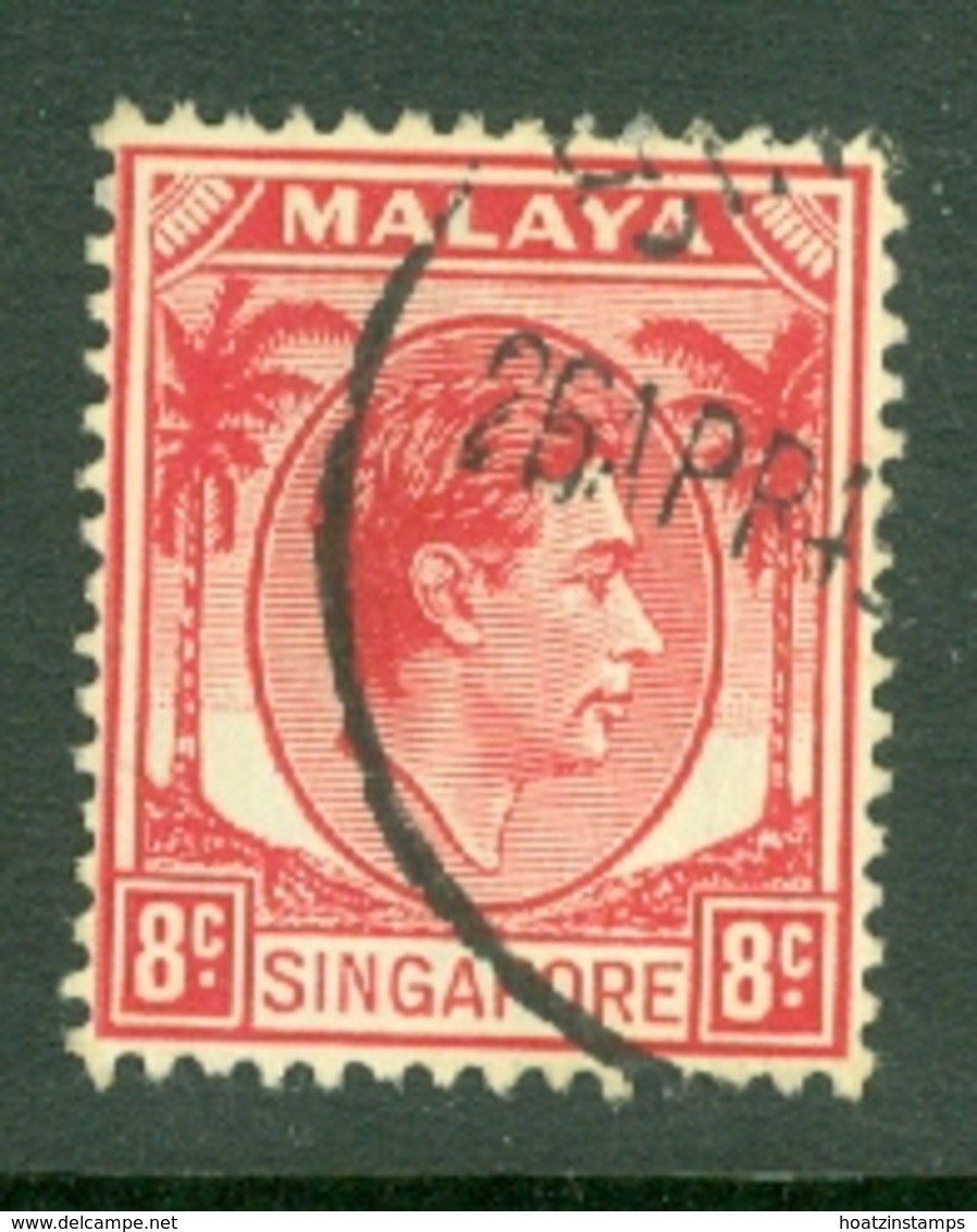 Singapore: 1948/52   KGVI   SG6    8c    [Perf: 14]    Used - Singapour (...-1959)