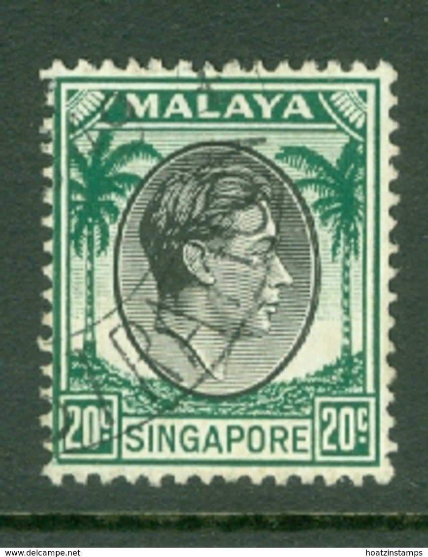 Singapore: 1948/52   KGVI   SG9    20c    [Perf: 14]    Used - Singapour (...-1959)