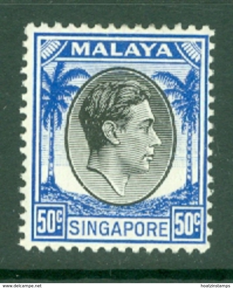 Singapore: 1948/52   KGVI   SG12    50c    [Perf: 14]    MH - Singapour (...-1959)