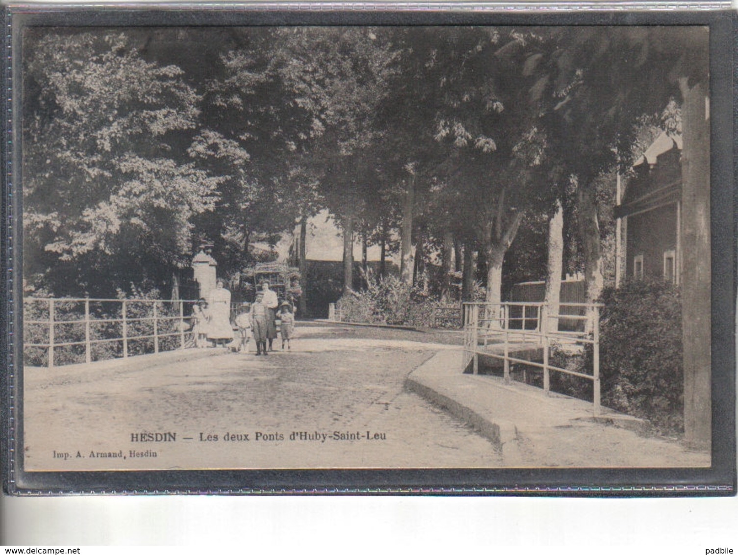 Carte Postale 62. Hesdin  Les Deux Ponts D'Huby-Saint-Leu   Très Beau Plan - Hesdin