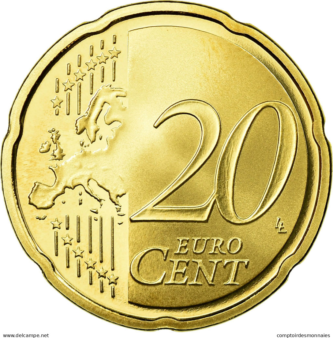 France, 20 Euro Cent, 2009, BE, FDC, Laiton, KM:1411 - France