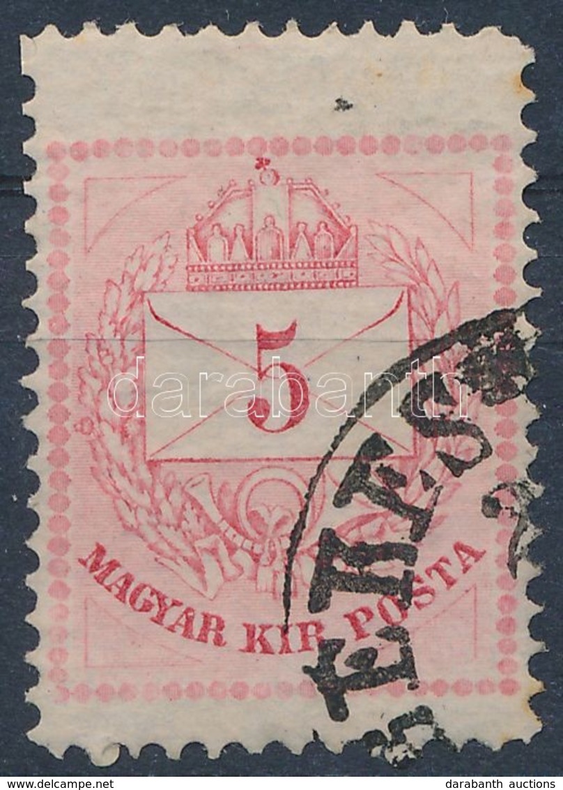 O 1874 5kr Extra Magasra Fogazott Bélyeg - Other & Unclassified