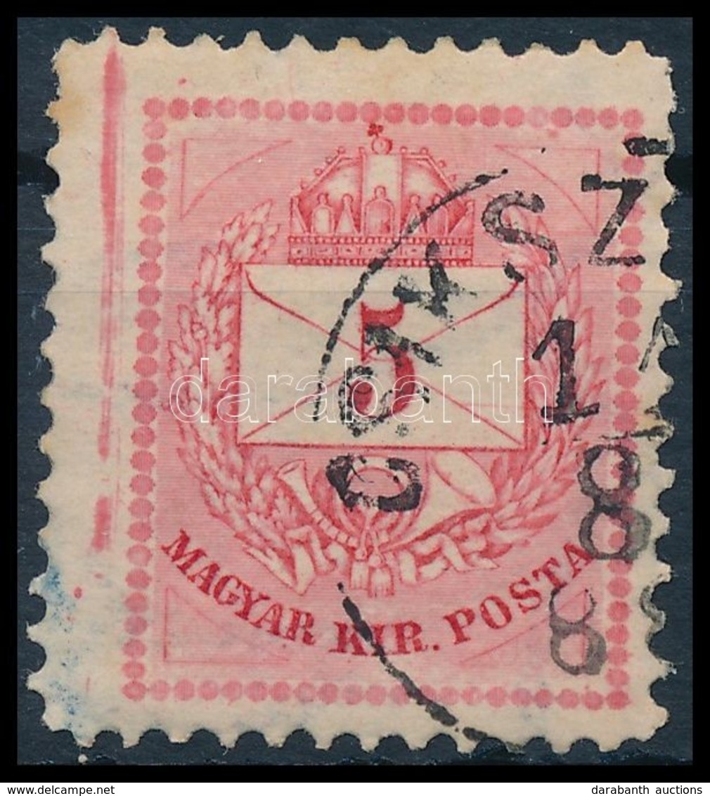 O 1881 5kr Festékcsík, Foltok - Andere & Zonder Classificatie