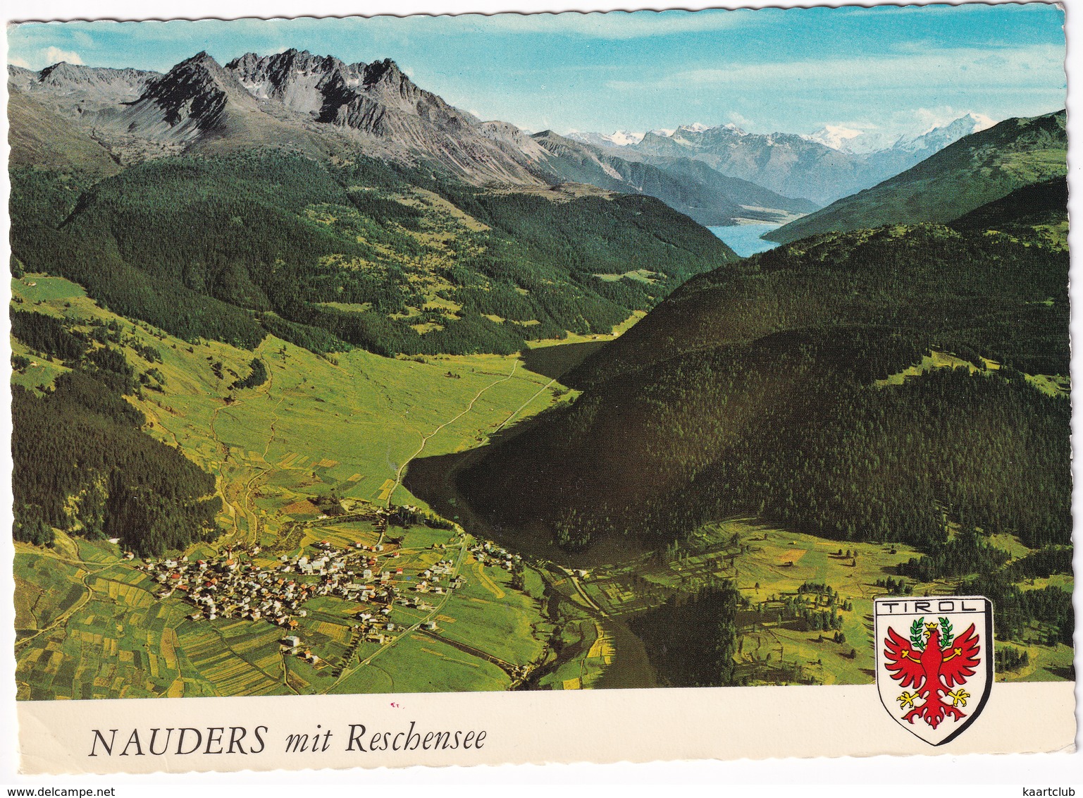 Nauders, 1400 M Mit Großen Schafkopf, 3000 M Und Hinter Dem Reschensee, Ortler, 3899 M - Tirol  - (Austria) - Nauders