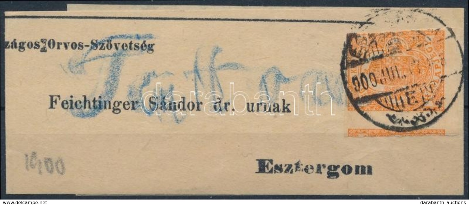 1900 Újságszalag Hírlapbélyeggel 'ESZTERGOM' - Andere & Zonder Classificatie