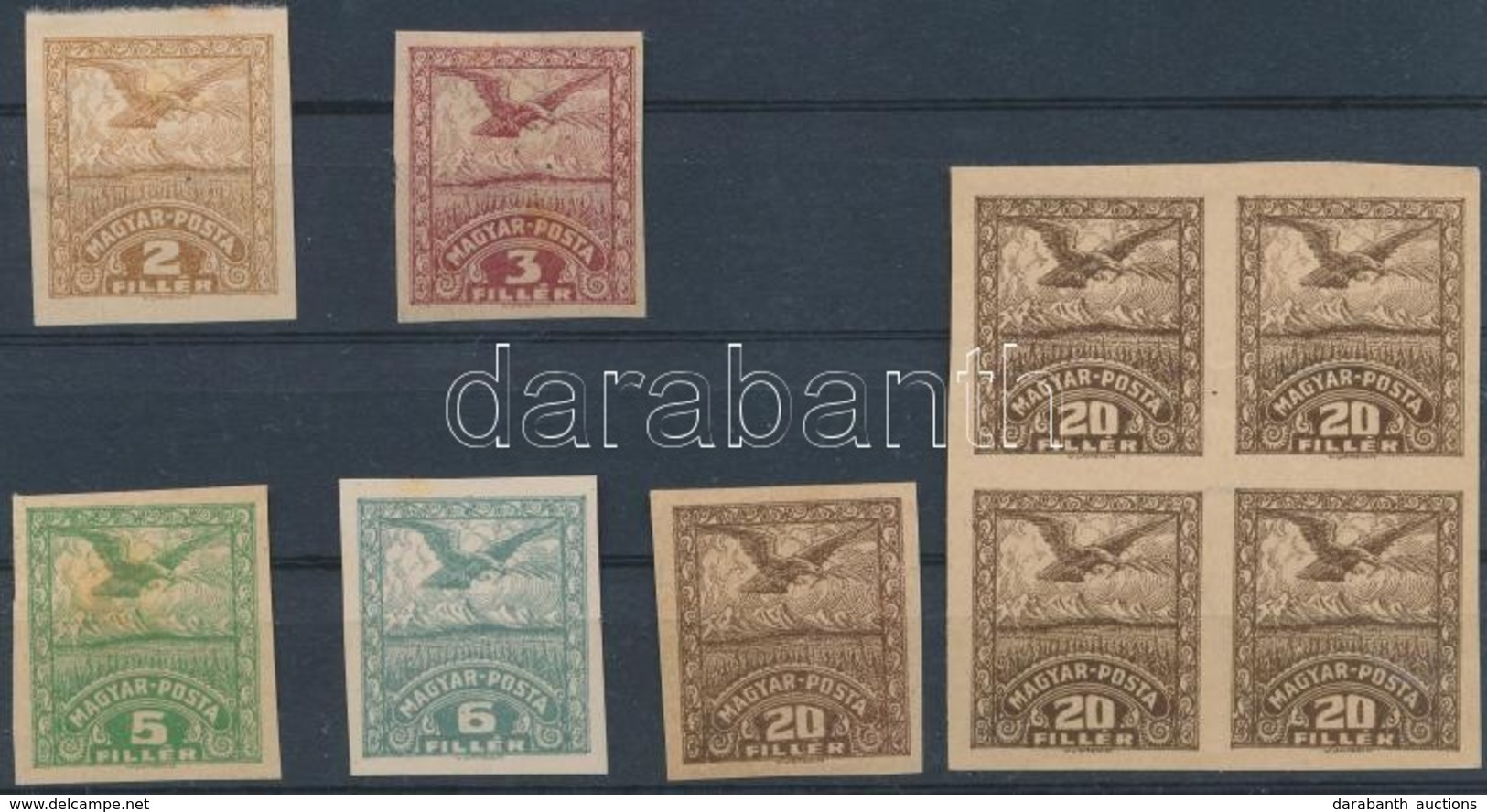 (*) * Debrecen II. 1920 9 Db Vágott Próbanyomat / 9 Proofs. Signed: Bodor - Andere & Zonder Classificatie