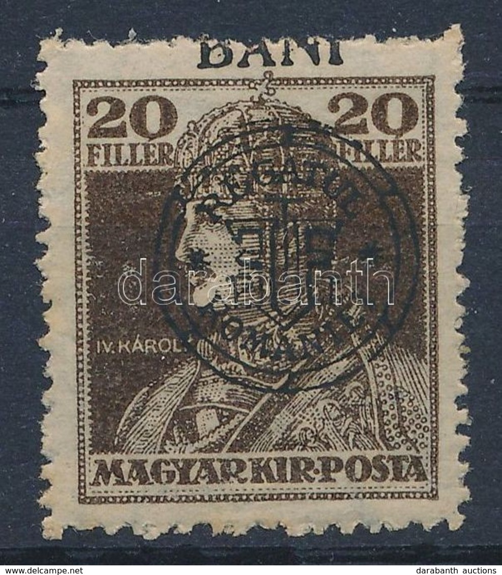 ** 1919 Károly 20f, Elcsúszott Felülnyomással / Mi 47 I. With Shifted Overprint. Signed: Bodor - Other & Unclassified