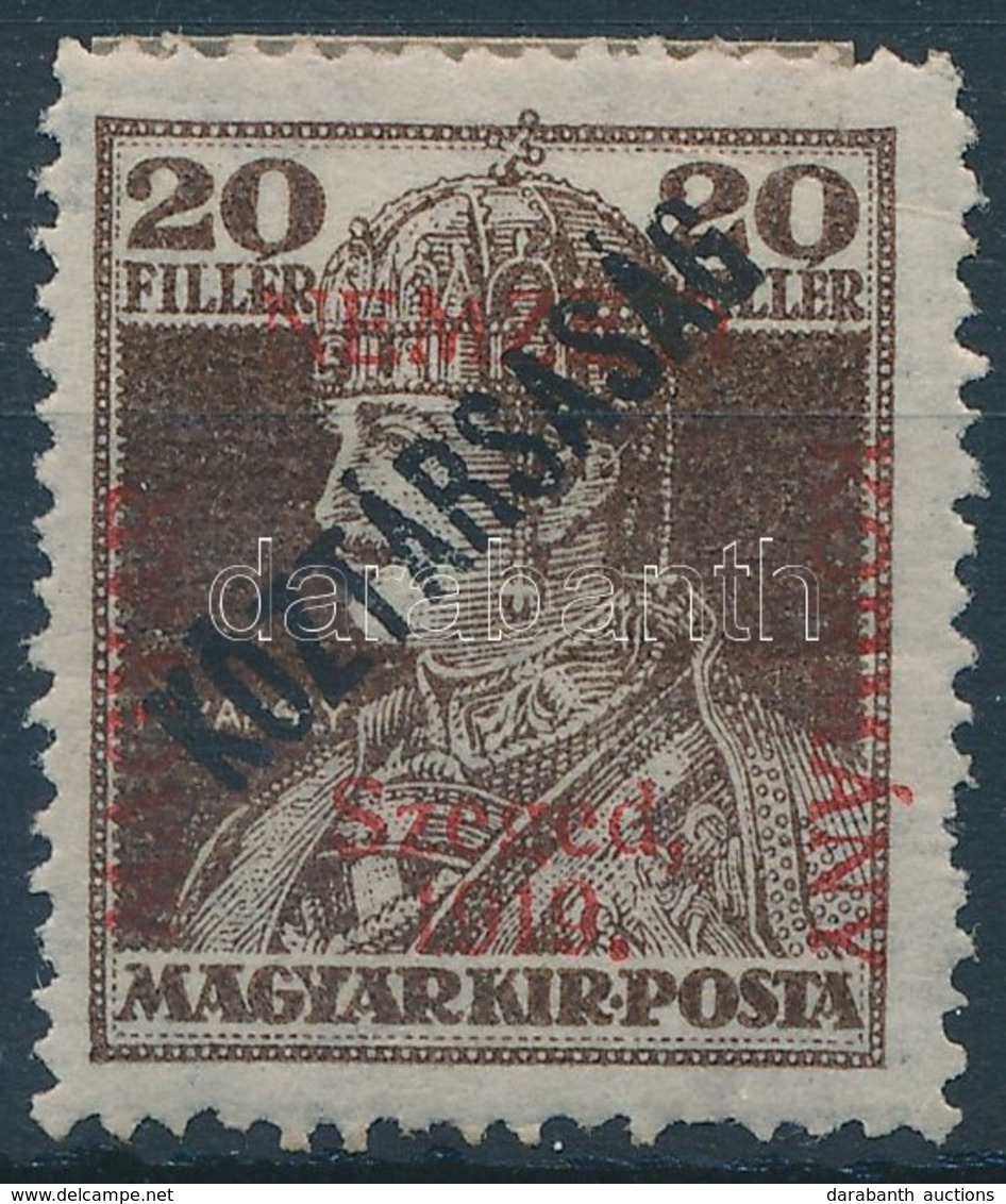 * 1919 Károly/Köztársaság 20f Bodor Vizsgálójellel (12.500) - Other & Unclassified