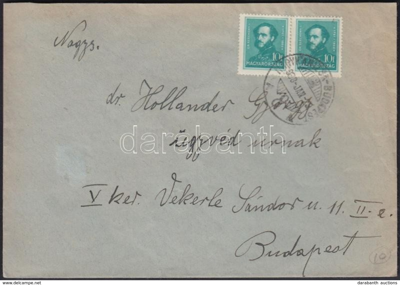 1938 Levél NAGYKANIZSA - BUDAPEST Vasúti Bélyegzéssel - Other & Unclassified