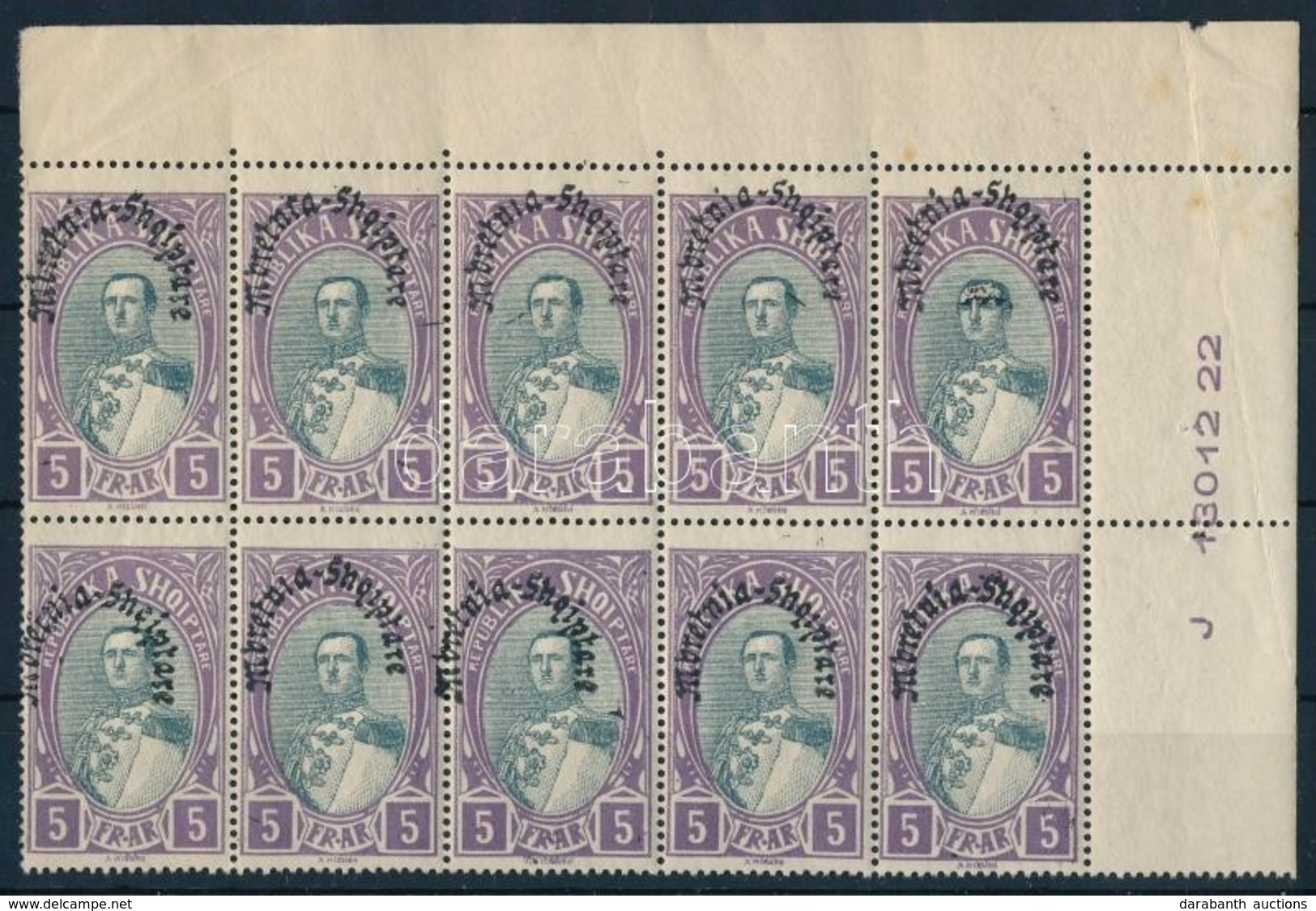 ** 1928 Mi 198 ívsarki Tízestömb / Corner Block Of 10 - Other & Unclassified