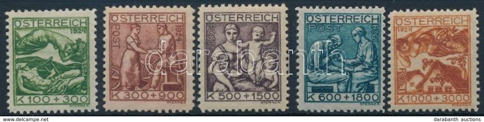 ** 1924 Tuberkulózis Sor Mi 442-446 - Other & Unclassified