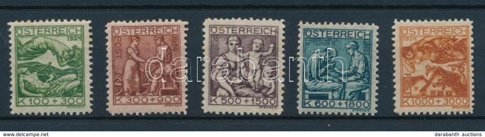 ** 1924 Tuberkulózis Sor Mi 442-446 - Other & Unclassified