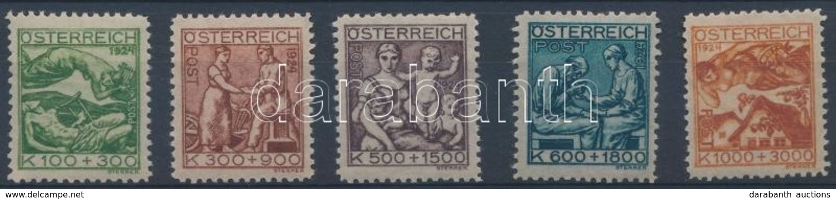 ** 1924 Tuberkulózis Sor Mi 442-446 - Other & Unclassified