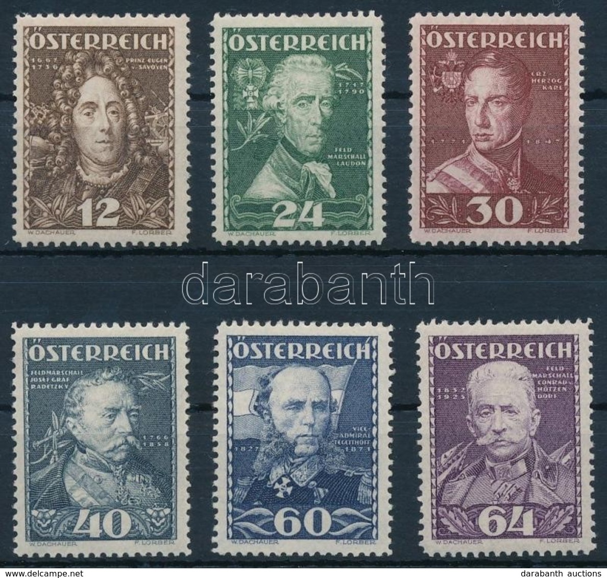 ** 1935 Hadvezérek Sor Mi 617-622 - Other & Unclassified