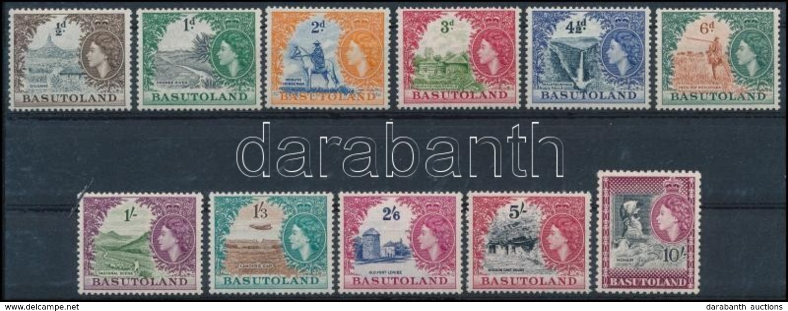 ** 1954 II. Erzsébet Brit Királynő Sor,
Elizabeth II Set
Mi 46-56 - Andere & Zonder Classificatie