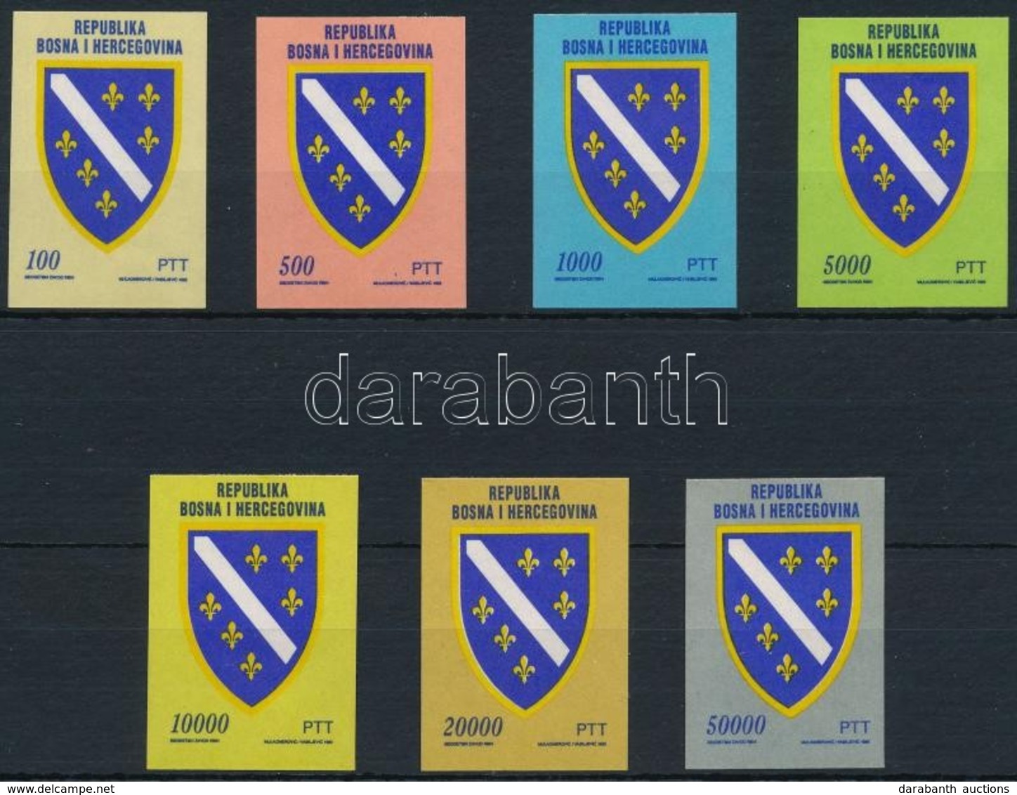 ** 1993 Városcímer Sor,
City Coats Of Arms Set
Mi 1-7 - Andere & Zonder Classificatie