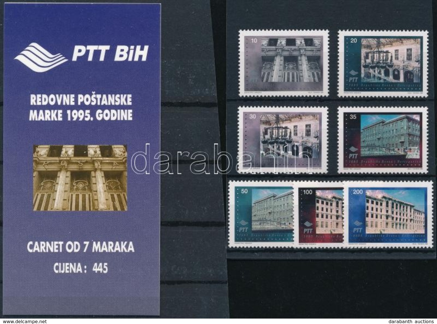 ** 1995 Szarajevó Sor + Bélyegfüzet,
Sarajevo Set + Stamp Booklet
Mi 13-19 + MH 1 - Otros & Sin Clasificación