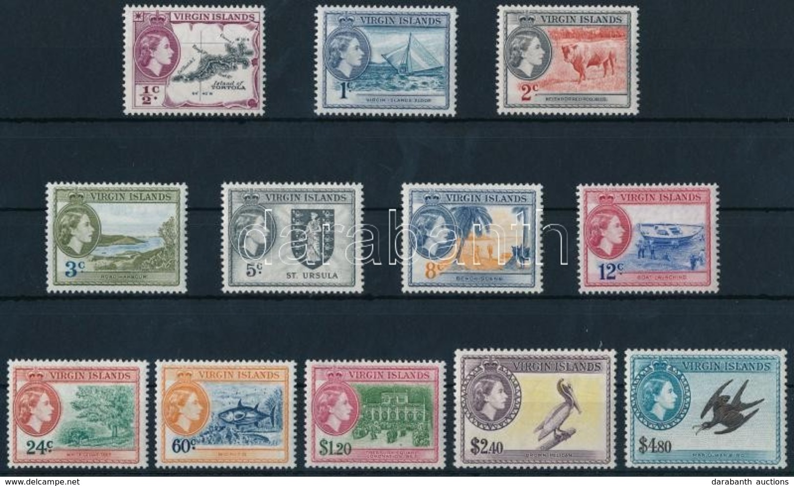 ** 1956 II. Erzsébet Királynő 12 érték Mi 111-113, 115-123 (Mi 114 Hiányzik / Missing) - Other & Unclassified